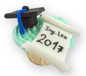 Promočný cupcake - promočná čiapka s diplomom