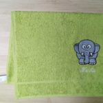 výšivka na ručník slon
